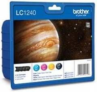 Set ngjyrash printeri Brother LC-1240 (CYMK), i bruztë / i purpurt / i zi / i verdhë