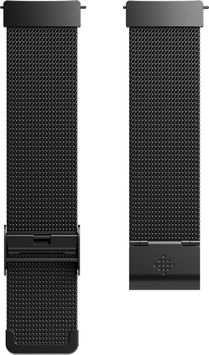 Rrip për orë SMART Fitbit Versa - e çeliktë, e zezë