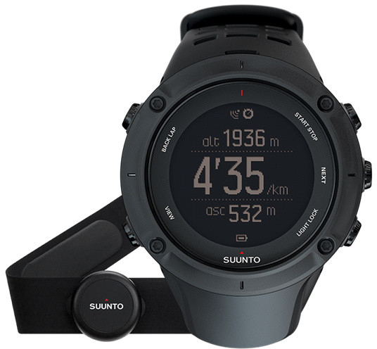 Matës aktiviteti Suunto Ambit3 Peak HR, i zi