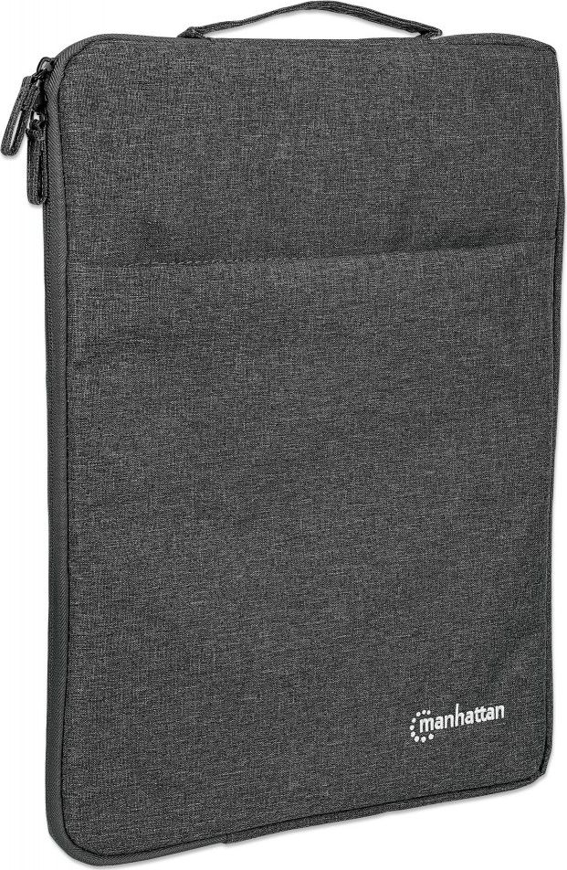 Çantë mbrojtëse për laptop Manhattan Seattle 15.6", xhep me zinxhir, gri