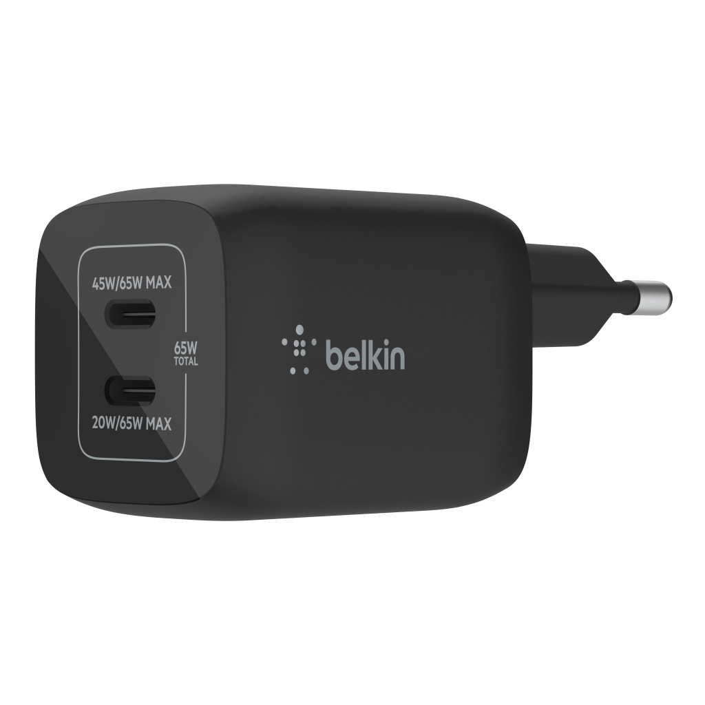 Karikues Belkin 65W PD PPS Dual USB-C GaN, i zi