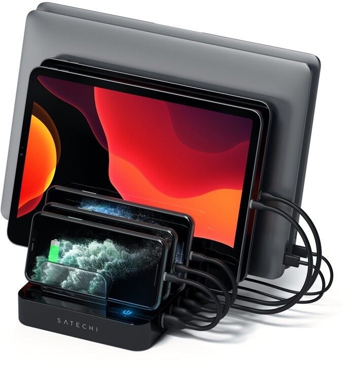 Karikues Satechi, ST-MCSTC7B, 7-porte USB, 2-Porte tipi-C, i zi