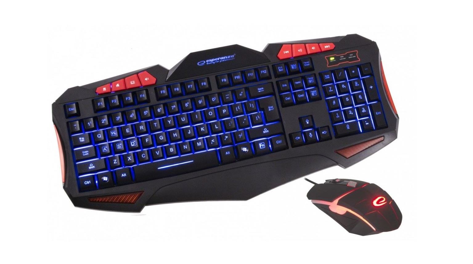 Set tastierë dhe maus Esperanza EGK3000, USB, të zeza