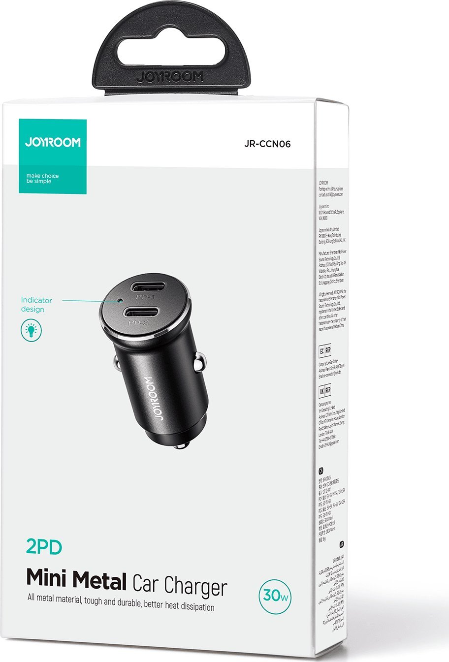Karikues veture Joyroom JR-CCN06, 2x USB-C, 30W, i zi