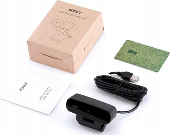 Webkamera AUKEY PC-W3S, Full HD 1080p, USB 2.0, e zezë