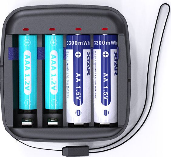 Karikues baterish Xtar BC4, R03 AAA R6 AA, power bank 5V, i zi