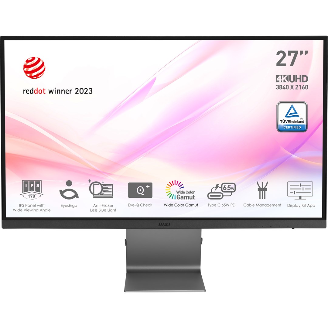 Монитор MSI Modern MD271ULDE, 27\", 4K, сив