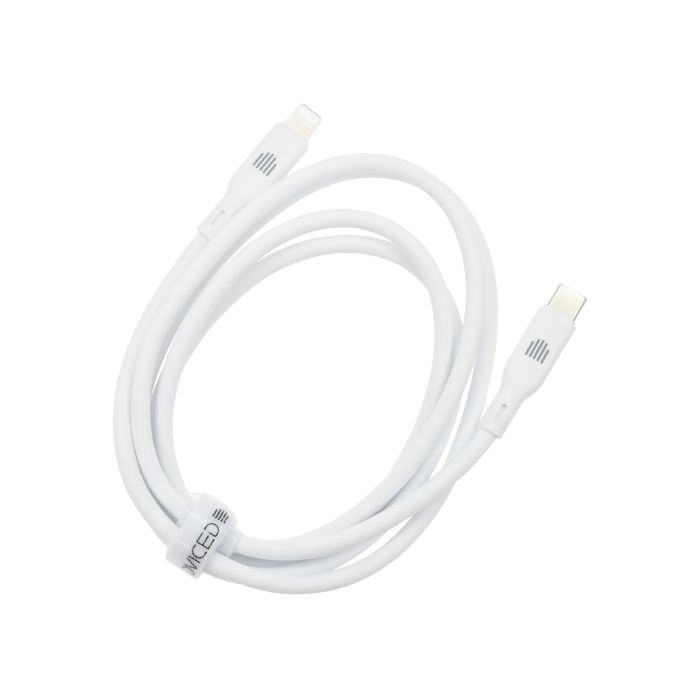 Dviced Cable USB-C To Lightning Silicone 1,25M, White