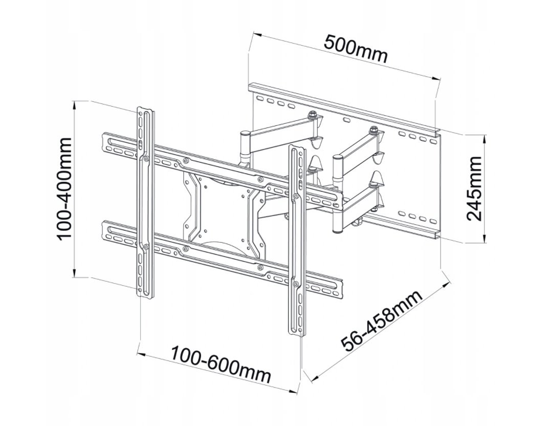Mbajtëse muri për TV Art AR-87, 40-80", e zezë
