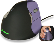 Maus Evoluent VerticalMouse, me kabllo, USB, i zi dhe vjollcë