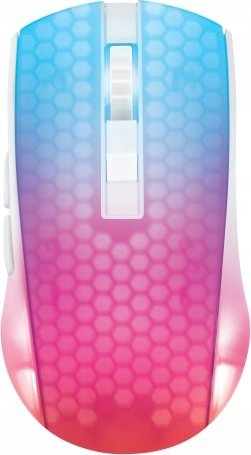 Maus gaming DELTACO GAMING WM89, wireless, 10000DPI, i bardhë transparent