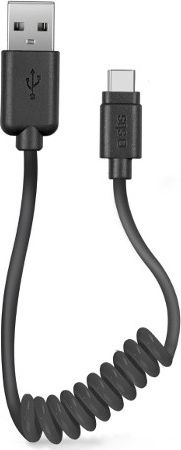 Kabllo SBS Mobile USB-A – USB-C, 0.5 m, e zezë