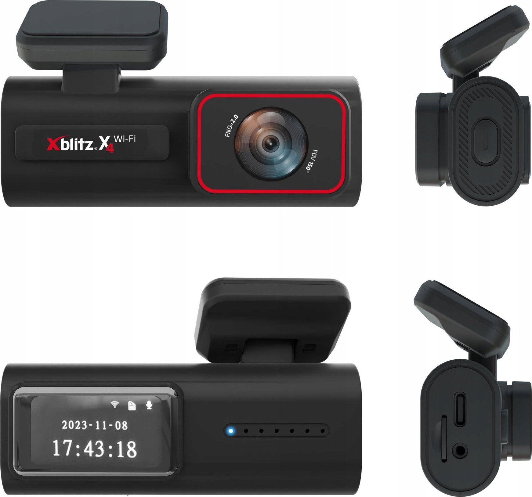 Kamerë makinës Xblitz X4 WiFi Dash Cam, 1.5", 1440p, e zezë
