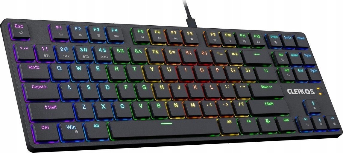 Tastierë mekanike Defender Cleikos GK-135, RGB, pa tela, e zezë