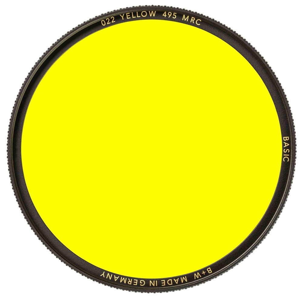 Filter fotografik B+W Basic 022M MRC, 55mm, Yellow 495, i verdhë
