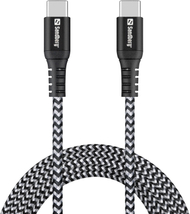 Kабел USB-C Sandberg Survivor, 2 m, 100W, црн