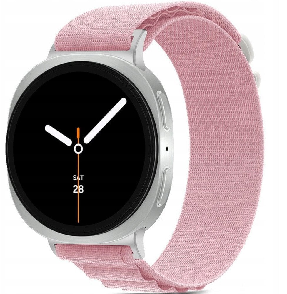 Rrip ore Tech-Protect Nylon Stripe për Samsung Galaxy Watch 8 8 Classic, najlon, rozë