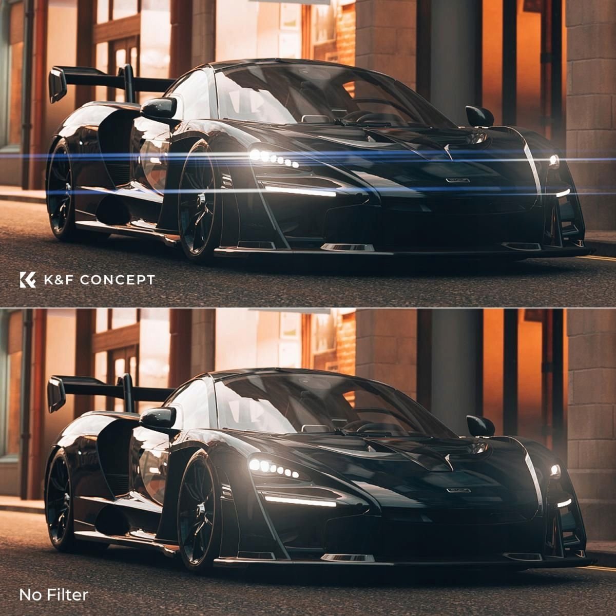 Filter fotografik K&amp;F Concept Blue Streak Nano-X KF01.2099, 67mm, efekt anamorfik blu