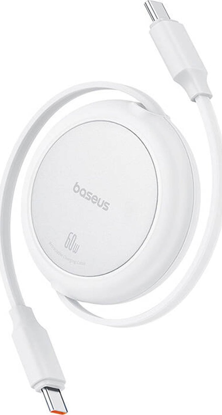 Kabllo karikimi Baseus Free2Draw Mini, Type C në Type C, 100W, 1m, e bardhë