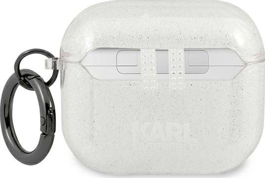 Mbështjellës për kufje Karl Lagerfeld KLA3UCHGS, për AirPods 3, me shkëlqim, argjendtë
