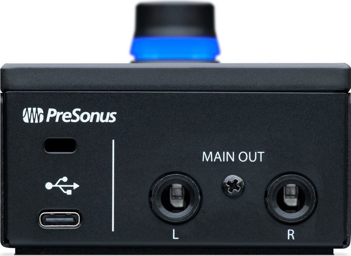 Audio interfejs PreSonus Revelator Io44, USB C, hyrje mikrofon dhe instrument, i zi