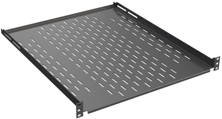 CONTEG 4X 19" полица, 550mm, 1U, носивост 20kg, црна