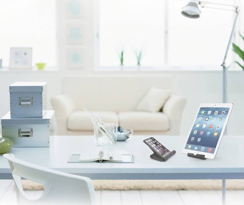 Универзален држач за таблет Reflecta Tabula Travel T, 7"-10.1", преклоплив, црн