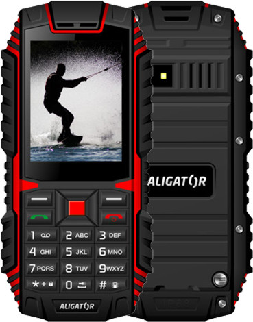 Telefon Aligator R12 extreme, dy kartele, i zi / i kuq