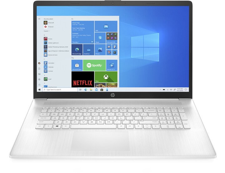 Laptop HP 17-cn0003nc, 17.3'', Intel Pentium, 16GB RAM, 256GB SSD, 1TB HDD, NVIDIA GeForce GTX 1650 Ti, i bardhë