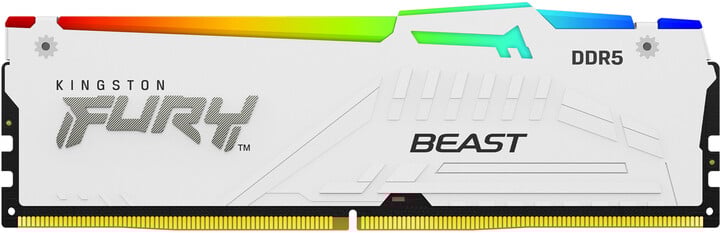 Оперативна меморија Kingston Fury Beast White RGB 16GB DDR5 6000 CL40	