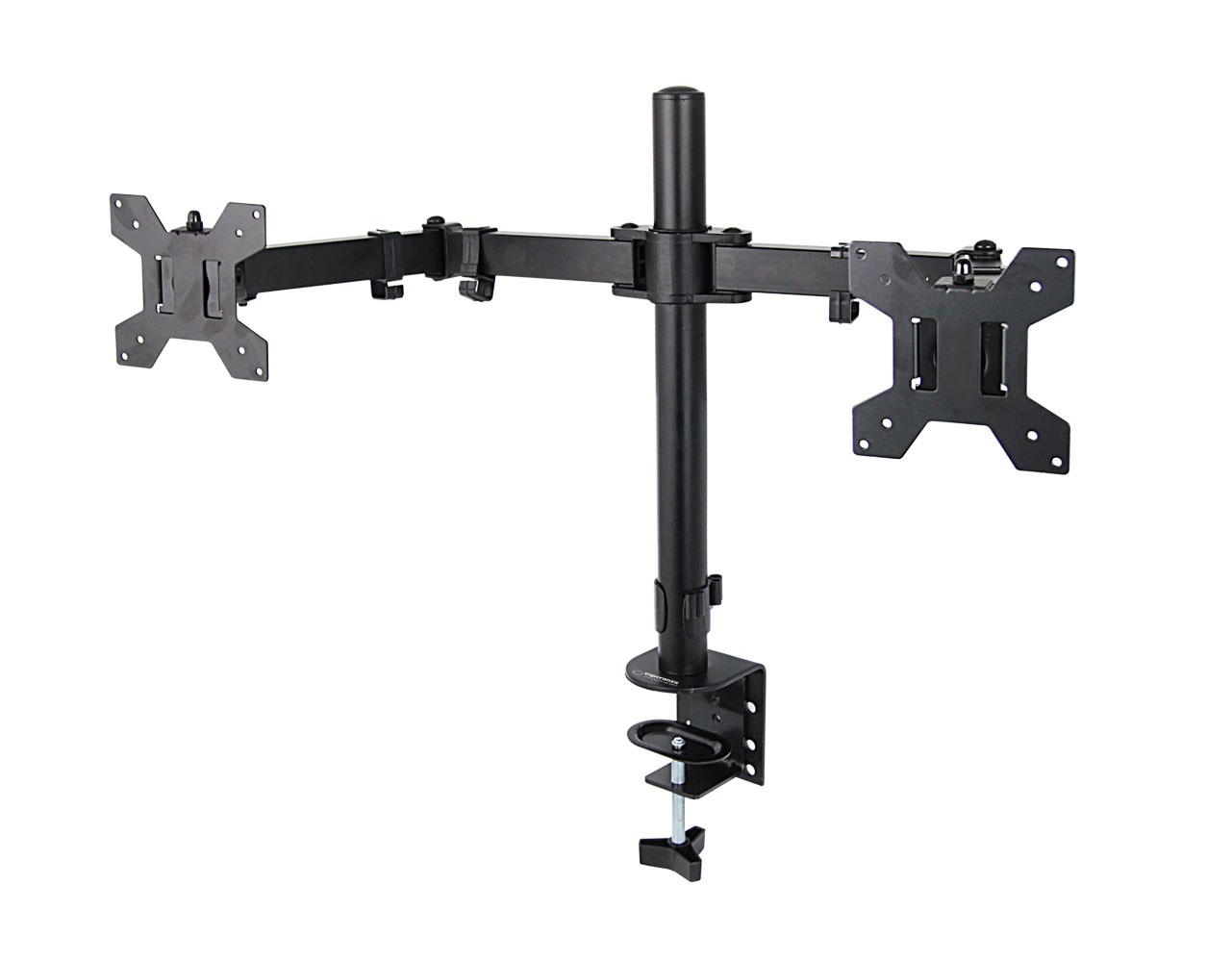 Mbajtëse tavoline për dy monitorë Esperanza Sylene, 10-27", VESA 100x100, e zezë