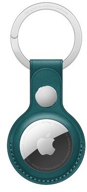 Приврзок за клучеви на Apple на AirTag, кожа, зелена боја