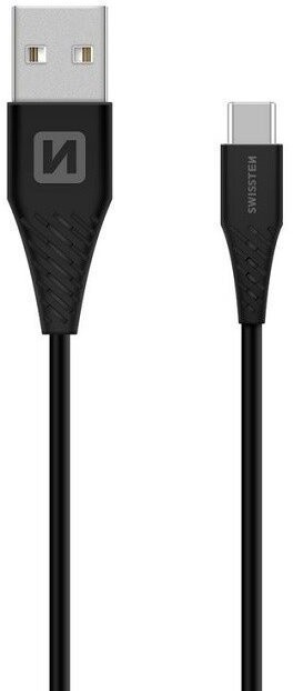 [OUTLET] Kabllo SWISSTEN USB-A - USB-C, Super Fast Charging 5A, 1.5m, e zezë