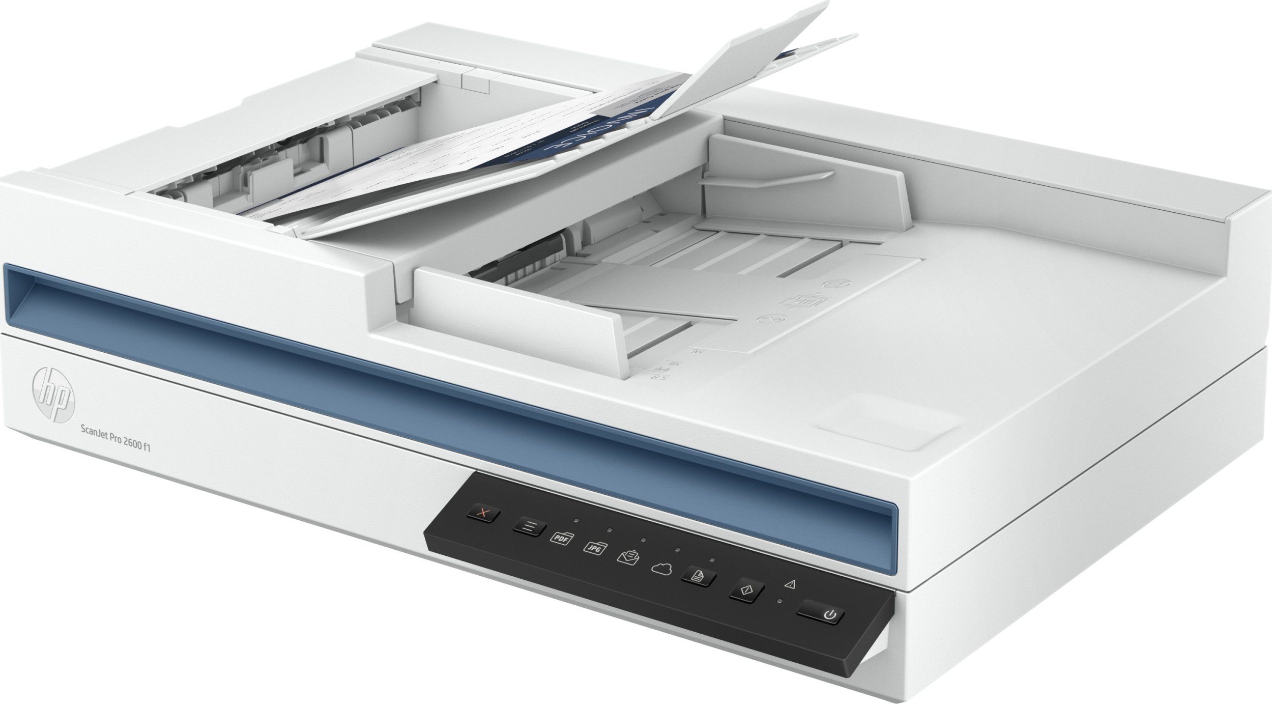 Skaner HP ScanJet Pro 2600 F1, flatbed dhe ADF, 600 x 600 DPI, A4, i bardhë