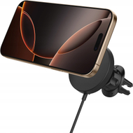 Mbajtës makine me karikues wireless Spigen OneTap Pro 4 MagSafe, montim në grilë ajri, për telefona MagSafe, i zi