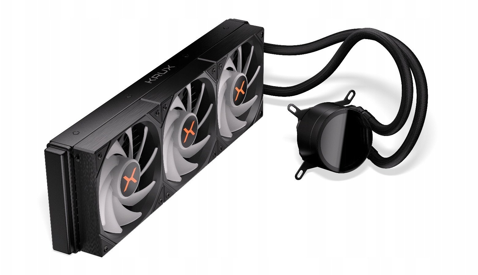 Sistem ftohës uji Krux HydroX 360 ARGB, radiator 360 mm, 3x 120mm PWM, i zi