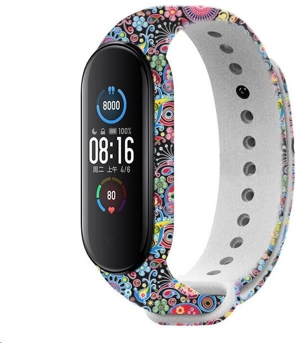Rrip Rhinotech për Xiaomi Mi Band 5, i bardhë / motiv karnaval