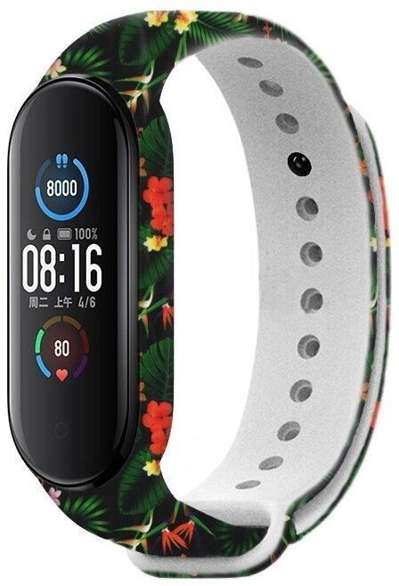 Rrip Rhinotech për Xiaomi Mi Band 6, i zi / motiv xhungle