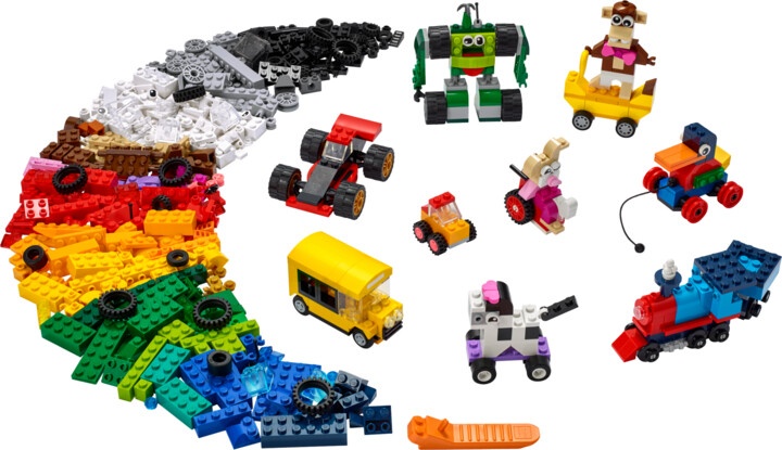 Set LEGO Classic 11014 Cubes and wheels