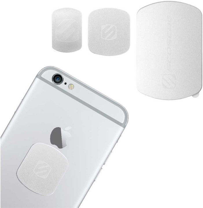 Mbajtës magnetik për telefon Scosche magicMOUNT Plate, argjend