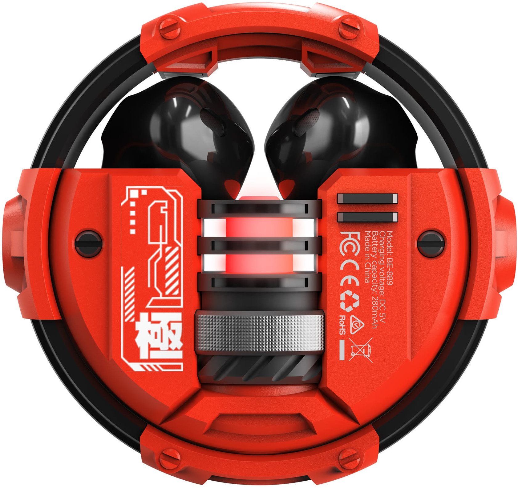 Kул слушалки TWS Marvo QUAZ, Bluetooth 5.3, метална кутија со USB C, црни