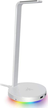 Mbajtëse për kufje Razer, RGB, metali, e bardhë