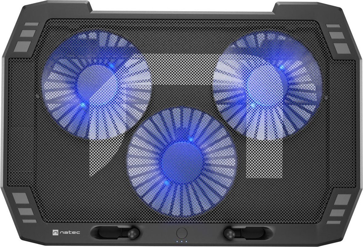 Stendë ftohëse Natec Oriole, për laptop 17.3", 3 ventilatorë, e zezë