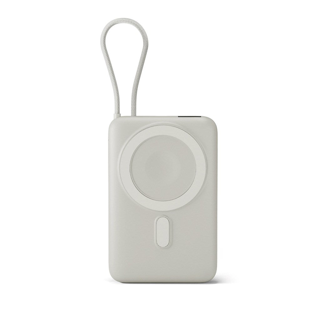 Powerbank Epico UltraPack 22.5W, 10000mAh, MagSafe dhe Qi2, me kabllo USB C tërheqëse, gri