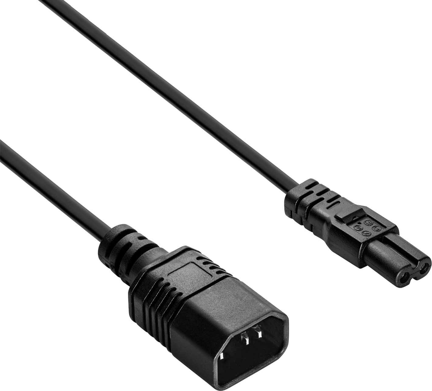 Kabllo rryme Akyga Current, 1.5m, IEC C7 në IEC C14, e zezë