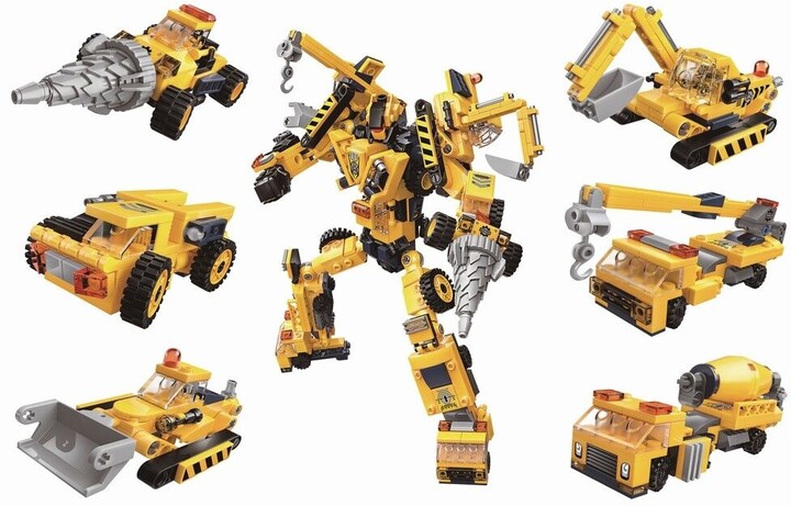 Set 6në1 Qman Trans Collector: Enegineering Mecha (1417)