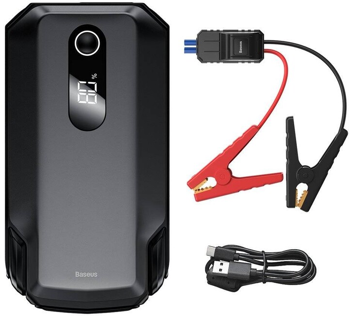 Powerbank me kabllo startuese Baseus Max, 20000mAh, i zi