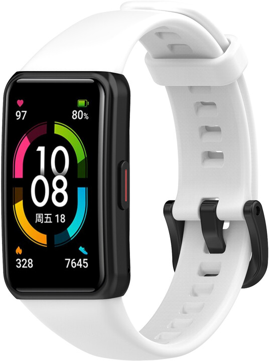 Rrip silikoni Epico për Huawei Band 6, i bardhë