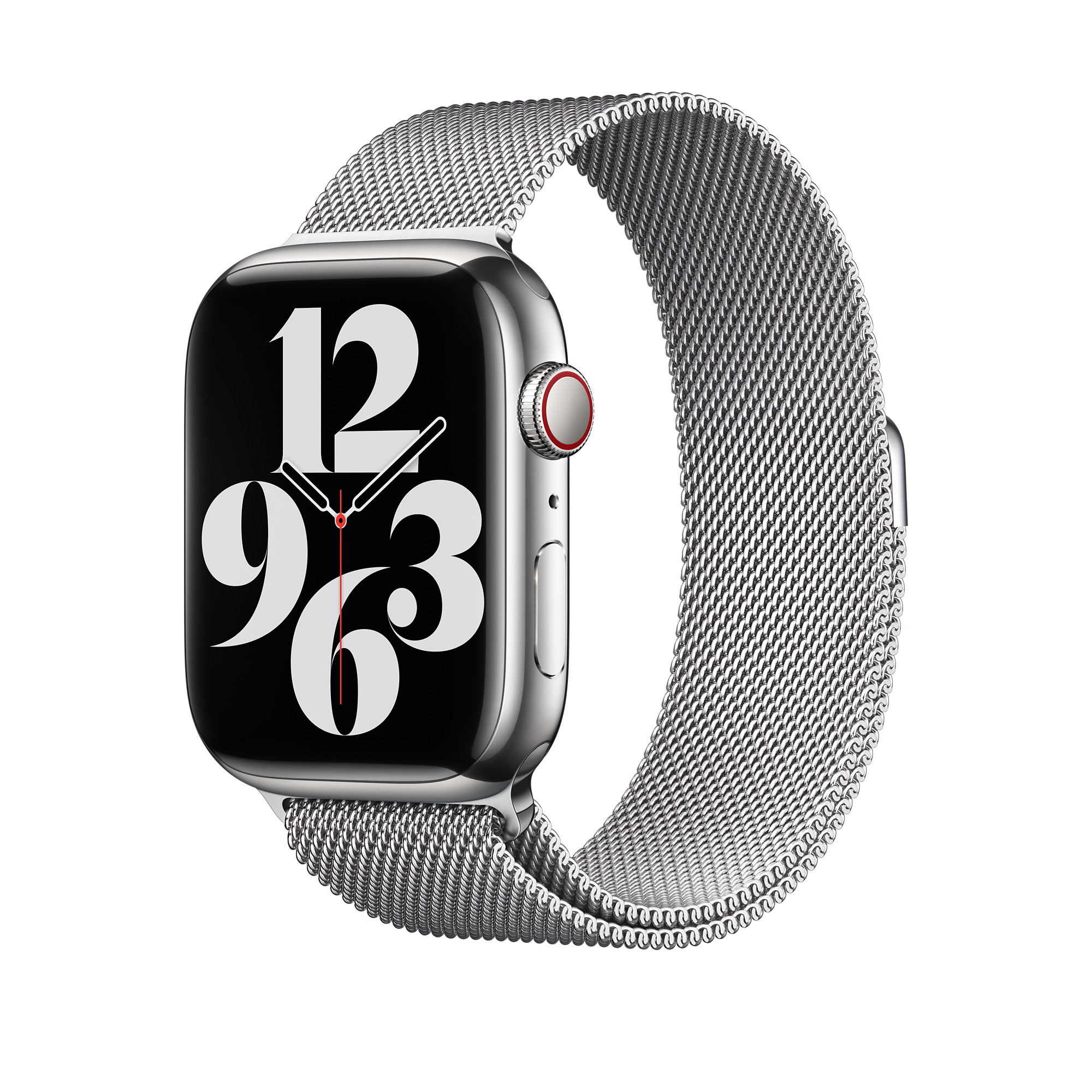Apple Watch 45mm Band, Silver Milanese Loop