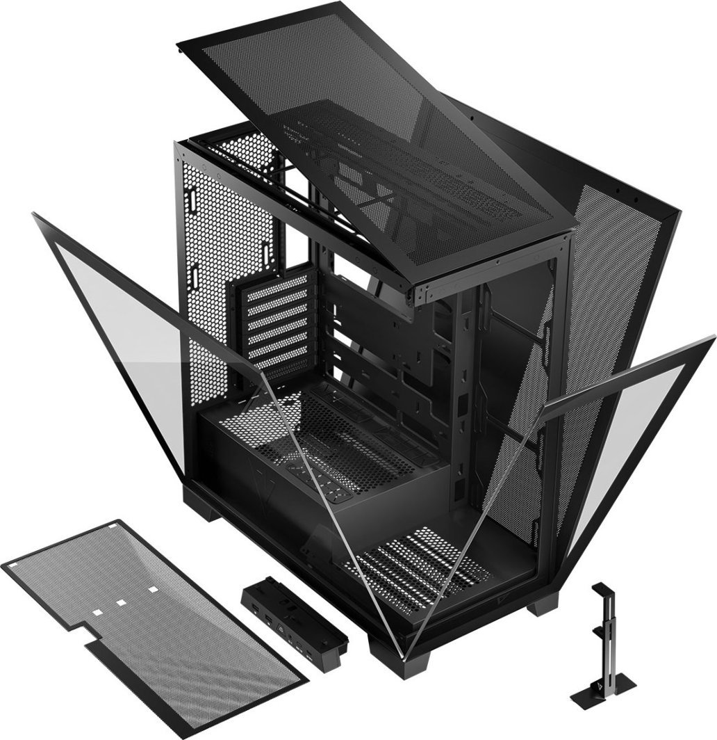 Kasë Modecom Volcano Space MIDI, e zezë, Midi Tower